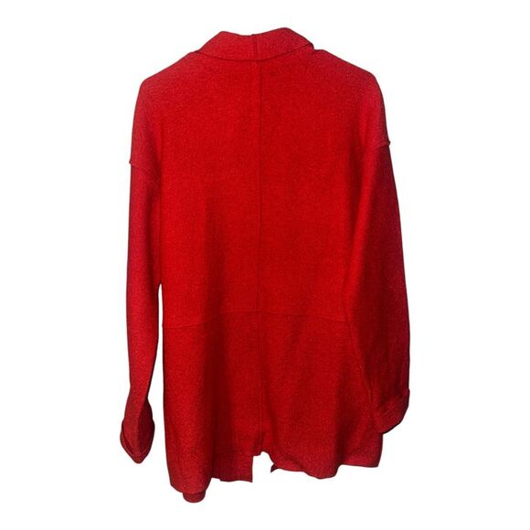 Tahari Womens Red Open Front Cardigan, Small - Picture 2 of 7